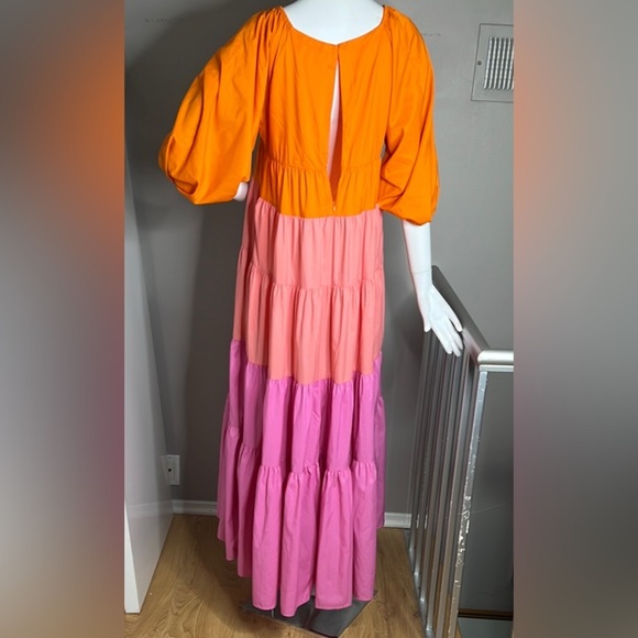 Staud Sz L Lightweight Meadow Nylon Maxi Dress - Worn Once - Picture 4 of 8